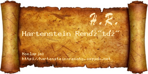 Hartenstein Renátó névjegykártya